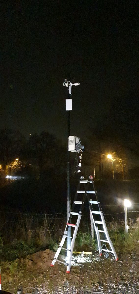 Tijdelijke cameramast